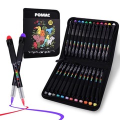 Acrylic Paint Markers Pens Brush Tip, 24 Assorted Colors Drawing Liquid Paint…