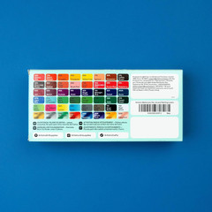 Watercolor Paint Set, Vivid Colors in Portable Box, Palette Set, Including Metal