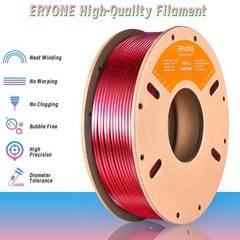 ERYONE Silk Dual Color PLA Filament 3D 250g, 250g Black Red