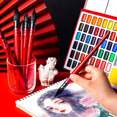 Squirrel Hair round Head Pointed Mop Brush Watercolor Paint Brushes Gouache Brus