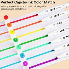 Alcohol Markers Set with 120 Colors – Dual Brush & Chisel Tips, Non-Bleeding Pad