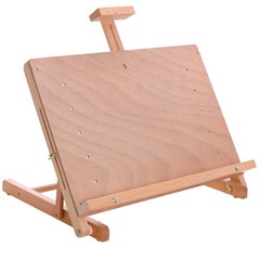 U.S. Art Supply Cancun Solid Wooden Tabletop Large Drawing Board Easel, brown