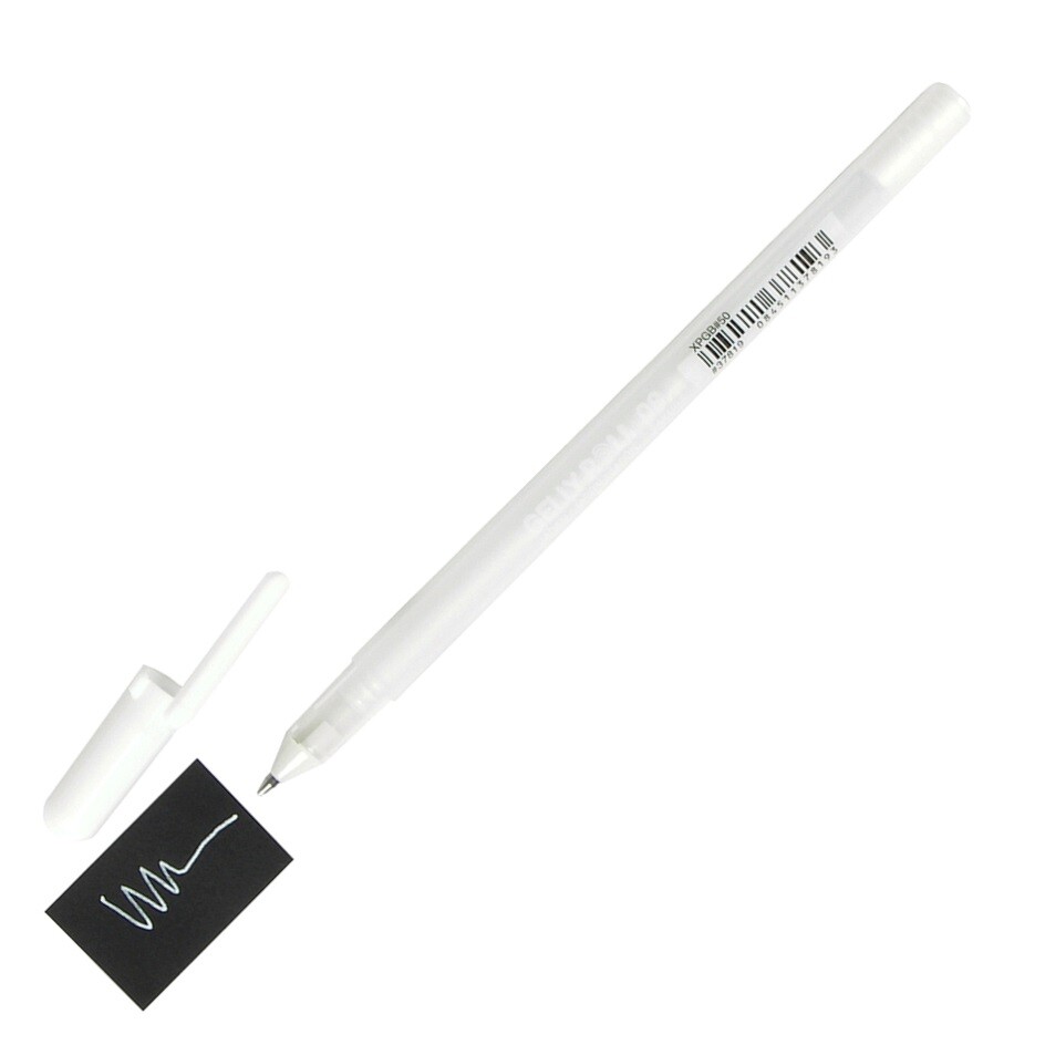 37819 Sakura Gelly Roll Classic 08 Gel Pen, Medium Point, White, Box of 12