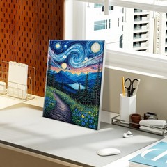 4 Pack Paint by Numbers Kit for Adults with Frame Mountain Paint by Number with