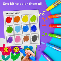 100% Washable Tempera Paint Sticks for Kids – 12 Non-toxic Paint Markers for Kid