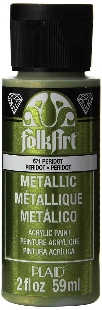 Folkart Metallic Acrylic Paint 2 Oz Iridescent Color Bright Durable Finish