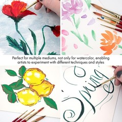 Princeton Artist Brush Co. Heritage 4pc Synthetic Set of Sable Watercolor Bru…