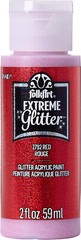 Plaid FolkArt Extreme Glitter ~ Red 2792 ~ Glitter Acrylic Paint 2 fl oz
