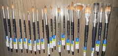 Princeton Aqua Elite 21 Brush Lot – Synthetic Kolinsky Watercolor Great Variety