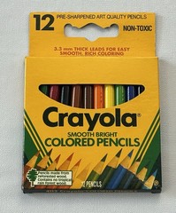 Vintage 1992 Crayola Colored Pencils Smooth Bright NOS Unused Retro School Suppl