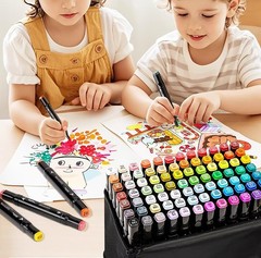 IMAGLINTS Alcohol Markers 262 Colors with Base Drawing Pen Dual Tip Art Mark…