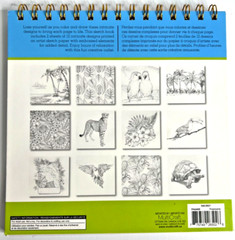 Color Factory 3D Embossed Coloring Sketch Pad 24 Sheets Tropicana Tropical Art