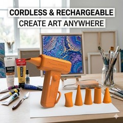 Cordless 6-Nozzle Paint Pouring Blower, Cool 1 Count (Pack of 1), Multi-color