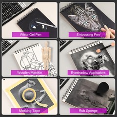 70 Pcs Drawing Set Sketching Kit – Sketch Pencils Art Supplies for Adults Art…