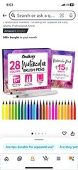 Watercolor Brush Pens Artist Water Coloring Brush Tip Markers Set 28 Paint Pen