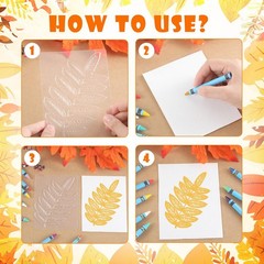 20 Pcs Leaf Rubbing Plates, 3.94 x 5.12 Inch, 20 Styles, Texture Art Supplies