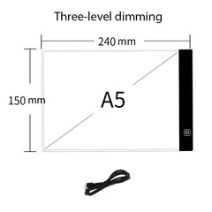 A4/A5 LED Drawing Copy Pad Dimmable Light Board Kids Art Tracing Tablet