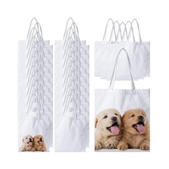 Joyclub 40 Pieces Sublimation Blanks Canvas Tote Bags Bulk Poly… Fast USA SHIP