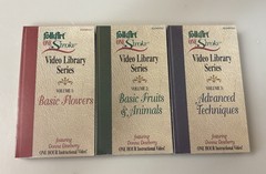FolkArt One Stroke Video Library Series VHS Donna Dewberry VOL 1-3 SEALED -2000