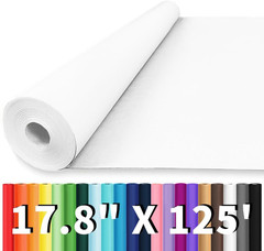 17.8″x1500″(125′) White Wrapping Paper, White Easel Paper for Sketching Painting
