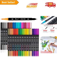 Vibrant 36-Color Artist Markers Set – Perfect for Calligraphy and Crafts