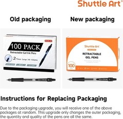 100 Pack Retractable Black Gel Pens with Comfortable Grip for Effortless Writing