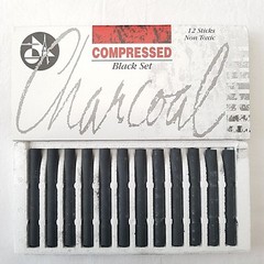 12 Set Jakar Compressed Charcoal All Black Artist Pastels Sketching Art Shading