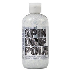 Drizzle Disco Dust Glitter Pre-Mixed Fluid Acrylic Pouring Paint, 9 fl oz Pre…