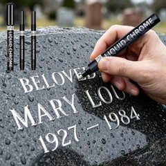 Wuerjiu Tombstone Marker Pen 3pcs, Waterproof 1 Count (Pack of 3), Sliver