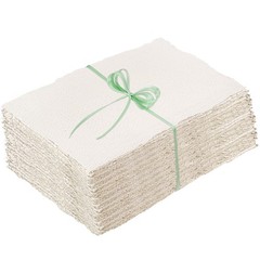 100 Sheets Deckled Edge Paper 5×7 inches, 160 GSM Handmade Paper, Rough/Textu…