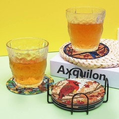 Axquilon Birds Diamond Art Coasters Kit for Adults, 8 4x4in(10x10cm),