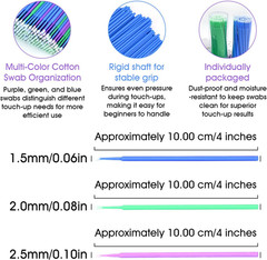 300 PCS Small Paint Brushes for Touch Up, Fine Tip Paint Brush Set for Automo…