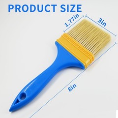 3 Pack Paint Brushes for Priming, Painting, Varnishing, Wood, Walls, and More