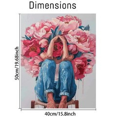 Flowers Women Paint by Numbers Kits for Adults Flowers Adult Paint by Number…