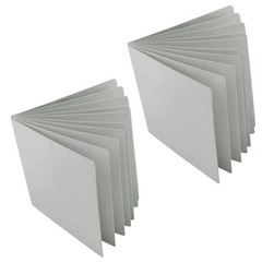 SUPERFINDINGS Blank Board Book 10 Sheets Square Paper 210x210x9.5mm, White