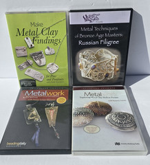 Lot Of 4 Metalwork DVDs Exploring Metal Clay Hollow Rivets Techniques Findings