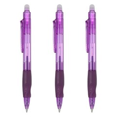 3Pcs Erasable Gel Pens, Retractable Fine Point 0.5mm Marking Pen, Purple