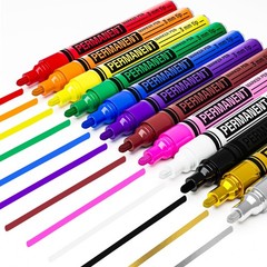 Oil Based Paint Marker Set 12PCS Medium Tip Waterproof Multi Surface Pens New US