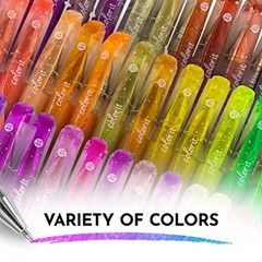 ColorIt Glitter Gel Pens for Adult Coloring Books 96 Pack – 48 Artist Glitter