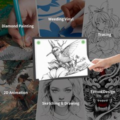 Rechargeable A3 Diamond Art Light Board with Carry Bag, 5600 Lux Tracing Light B