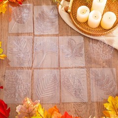 20 Pcs Leaf Rubbing Plates, 3.94 x 5.12 Inch, 20 Styles, Texture Art Supplies