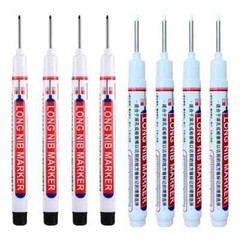 8Pcs 20mm Deep Hole Long Nib Head Markers For Metal Perforating Pen Woodworking