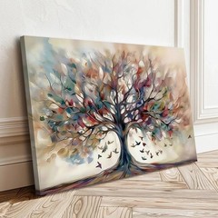Kyiyhzp Big Tree of Life Canvas Wall Art plant abstract painting print artwor…