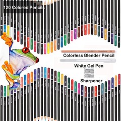 Premium Colored Pencils,Set of 120 Colors,Artists Soft Core with Vibrant Colo…
