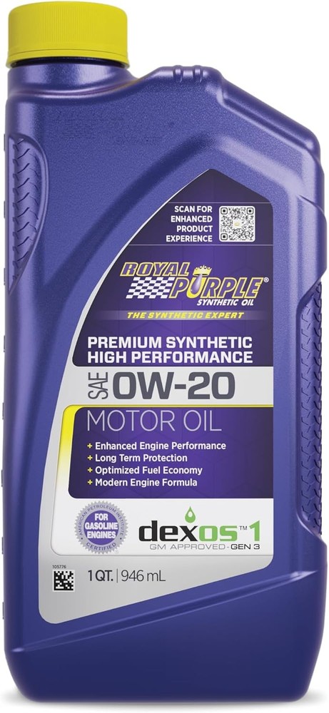 Royal Purple (06020-6PK API-Licensed Heavy Duty SAE 0W-20 High Performance Synth