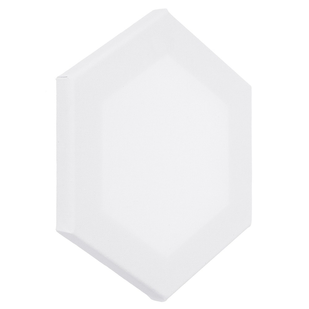 Paint Canvases, 3 Pack 8×7 Inch Hexagon Stretched Art Board Panels White