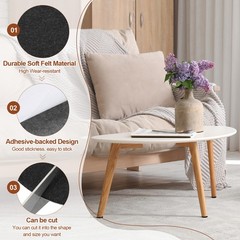 2.5 Inch Diameter Lamp Base Felt, 12Pack 3mm Thickness Round Felt, Black