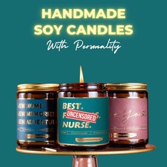 Nurse Gifts for Women – Funny Lavender Vanilla Soy Candle 9 Oz, Best F