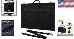 Lightweight Art Portfolio Bag 24×36 Waterproof Canvas Tote with Shoulder Strap