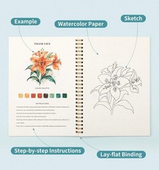 New Joyful Watercolor Bouquet Kit 50 Colors Paint Set Creative DIY Beginner